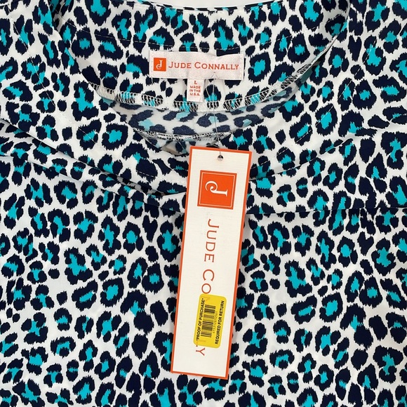 Jude Connally Ella Dress Size L NWT Mini Leopard Print - Picture 4 of 10